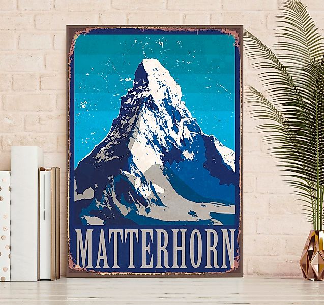 queence Metallbild "Matterhorn", Berge & Alpenbilder, (1 St.), Stahlschild, günstig online kaufen