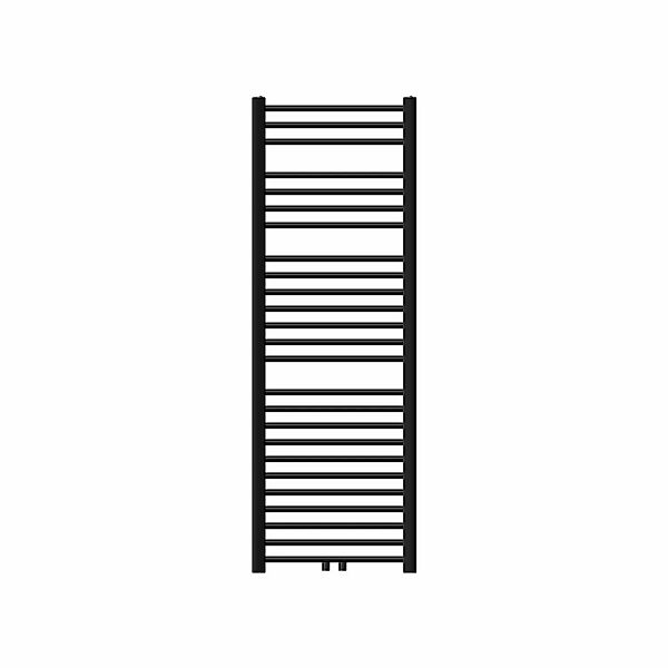 LuxeBath Badheizkörper Sahara 500x1500 mm Schwarz Matt Gebogen Mittelanschl günstig online kaufen