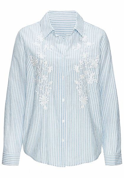 LASCANA Langarmbluse mit floraler Stickerei günstig online kaufen