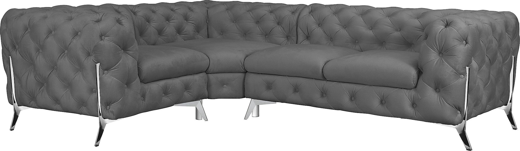 Home affaire Chesterfield-Sofa »Amaury L-Form« moderne Chersterfield-Optik, günstig online kaufen