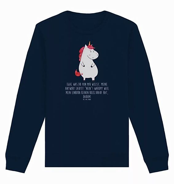 Mr. & Mrs. Panda Longpullover Einhorn Wut Größe M - French Navy - Geschenk, günstig online kaufen