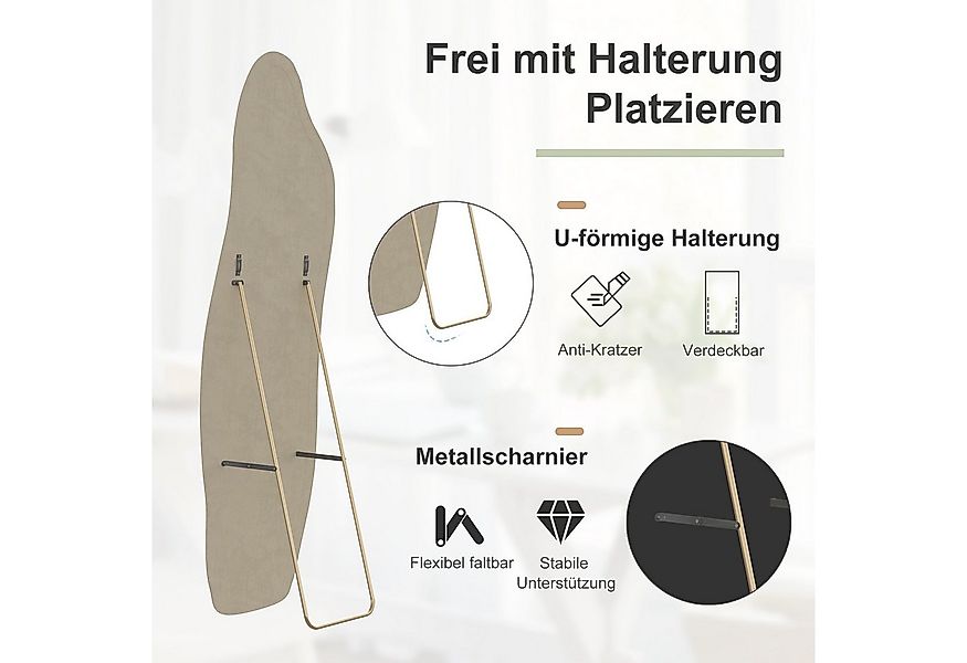 FUROKOY Ganzkörperspiegel Standspiegel mit Kristall-Samt Rahmen und verstar günstig online kaufen