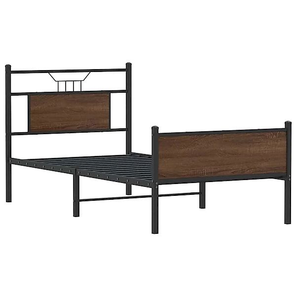 vidaXL Bettgestell ohne Matratze Braun Eiche 90x190 cm Holzwerkstoff 410702 günstig online kaufen