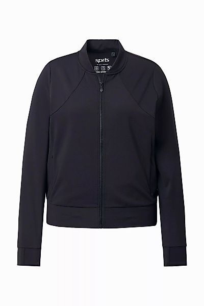 Ulla Popken Sweatjacke Funktions-Sweatjacke Collegekragen Daumenloch günstig online kaufen