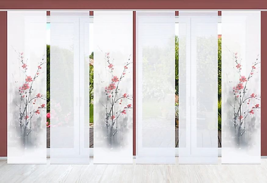 HOME in green Schiebegardine »BELMIRA« Paneelwagen 6 Stk. tlg. SET DIGITALD günstig online kaufen