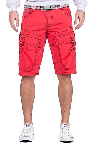 Cipo & Baxx Jeansshorts Kurze Hose BA-CK229 Rot W40 Cargo Style mit Seitent günstig online kaufen