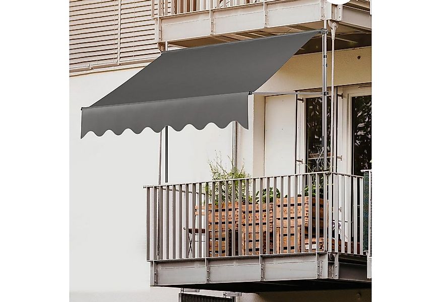 TLGREEN Klemmmarkise,Balkonmarkise,Sonnenschutz mit Handkurbel, (Wasserdich günstig online kaufen
