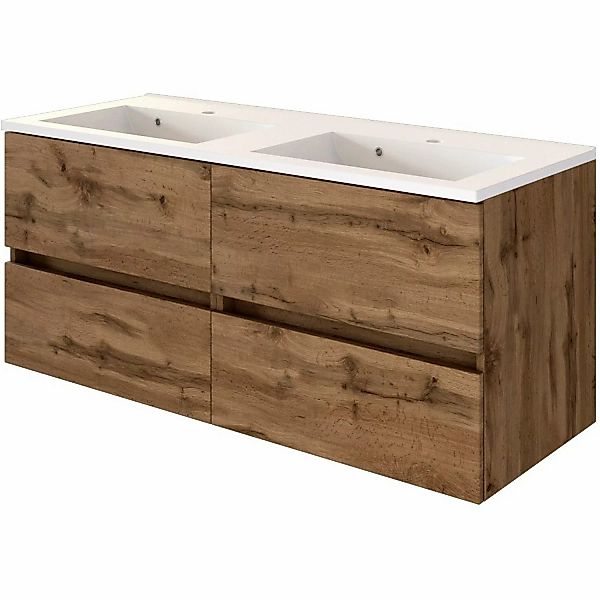 Held Möbel Doppelwaschtisch Verona 120 cm Wotaneiche günstig online kaufen