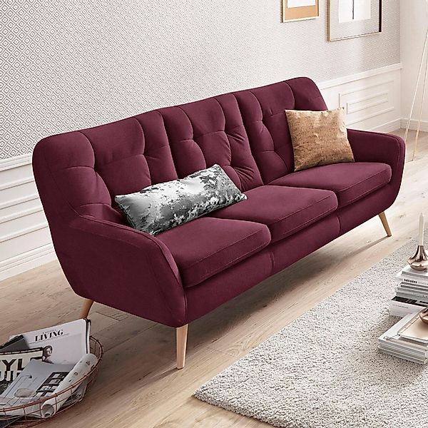 exxpo - sofa fashion 3-Sitzer "Scandi, bequem, aufwendige Rückenpolsterung günstig online kaufen