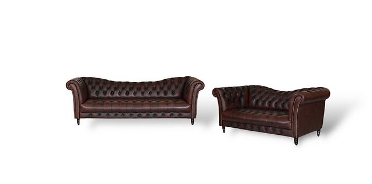 Salottini Polstergarnitur Chesterfield Vincent Deluxe Sofagarnitur 3/2, (2- günstig online kaufen