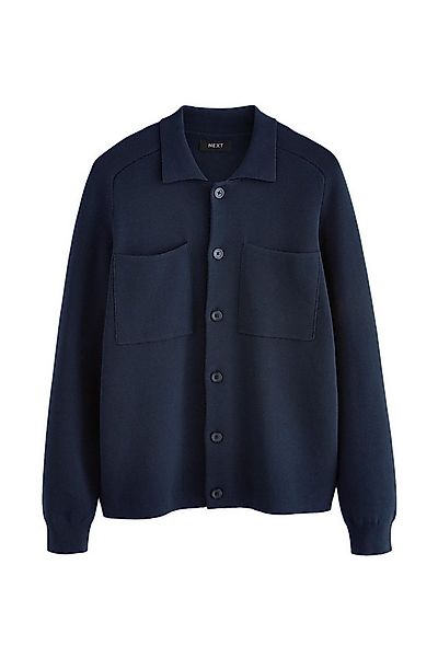 Next Strickjacke Relaxed Fit Hemdjacke aus 100 % Baumwollstrick (1-tlg) günstig online kaufen