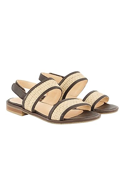 Ulla Popken Leder-Sandalen Flechtriemen Weite H günstig online kaufen