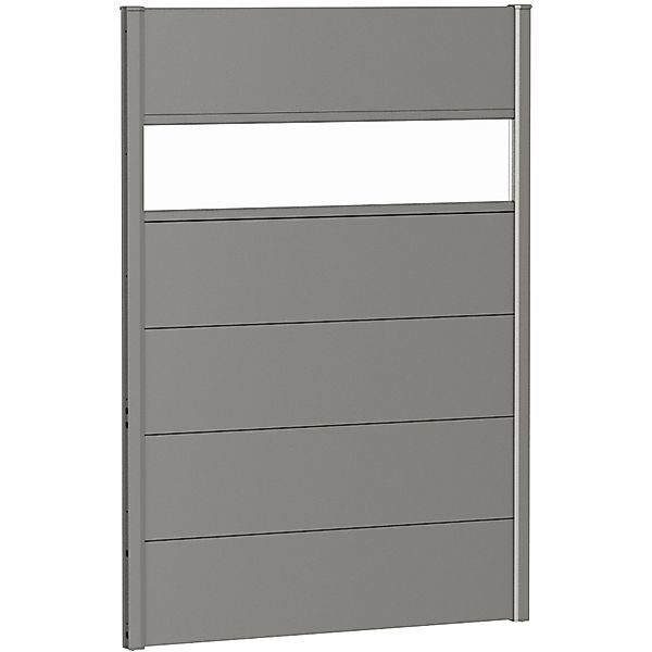 Biohort Wandpaneel Sichtschutz m. Acrylglas 100 cm x 135 cm Dunkelgrau-Meta günstig online kaufen