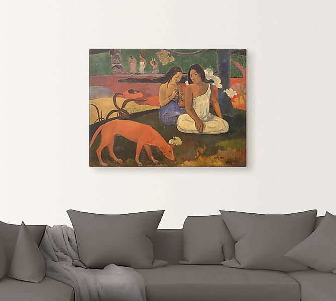 Artland Leinwandbild »Arearea (Der rote Hund). 1892«, Gruppen & Familien, ( günstig online kaufen