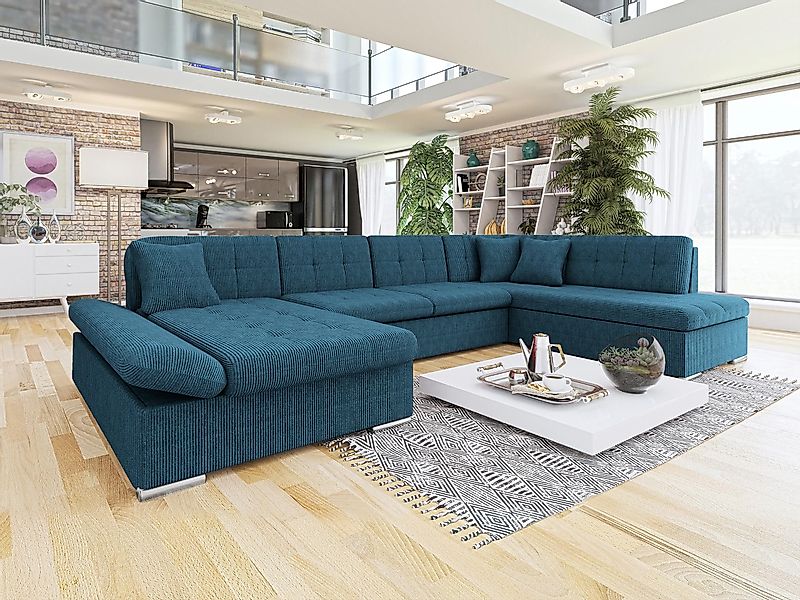 MIRJAN24 Wohnlandschaft Bergen Cord, mit Schlaffunktion günstig online kaufen