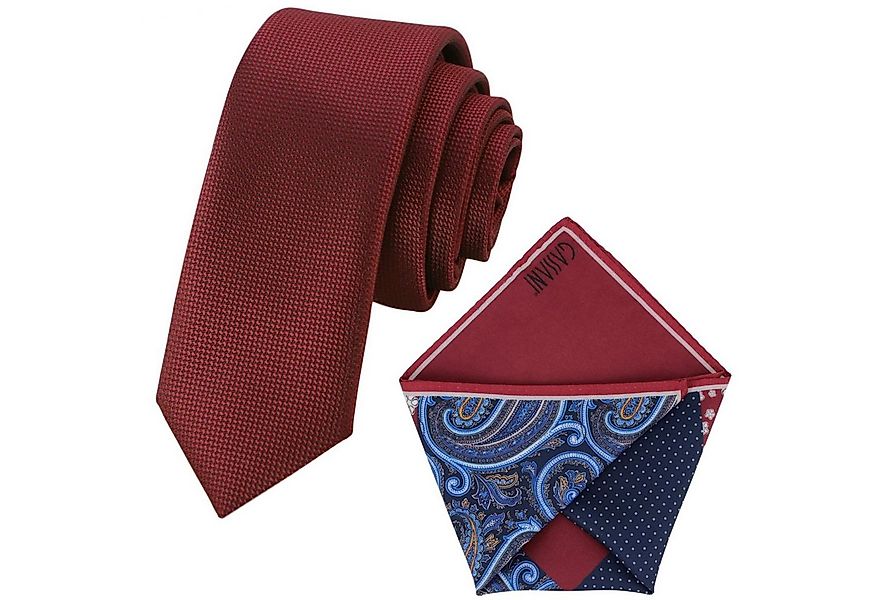 GASSANI Krawatte Herren-Krawatte Rips Fine Karo, z. Anzug Schmal Slim, Uni günstig online kaufen