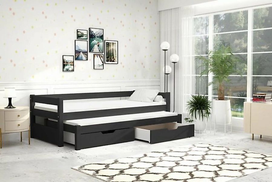 thematys Jugendbett Kinderbett mit Ausziehbett 2 Schubladen 90x200cm inkl. günstig online kaufen