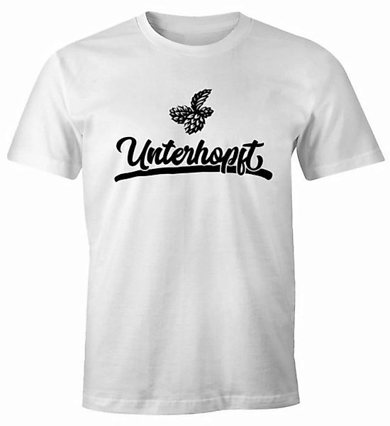MoonWorks Print-Shirt Herren Party T-Shirt Unterhopft Bier Fun-Shirt Moonwo günstig online kaufen