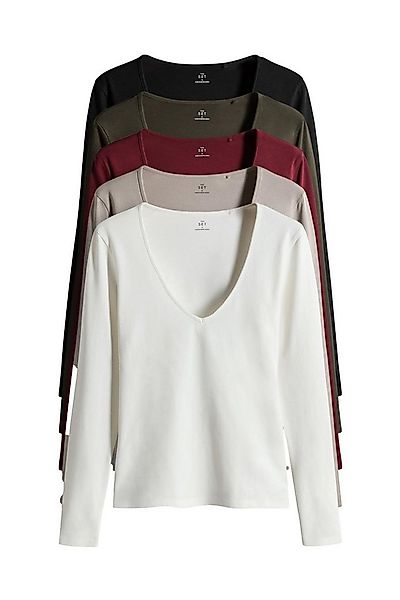 The Set Langarmshirt The Set körpernahe Langarmshirts, 5er-Pack (5-tlg) günstig online kaufen