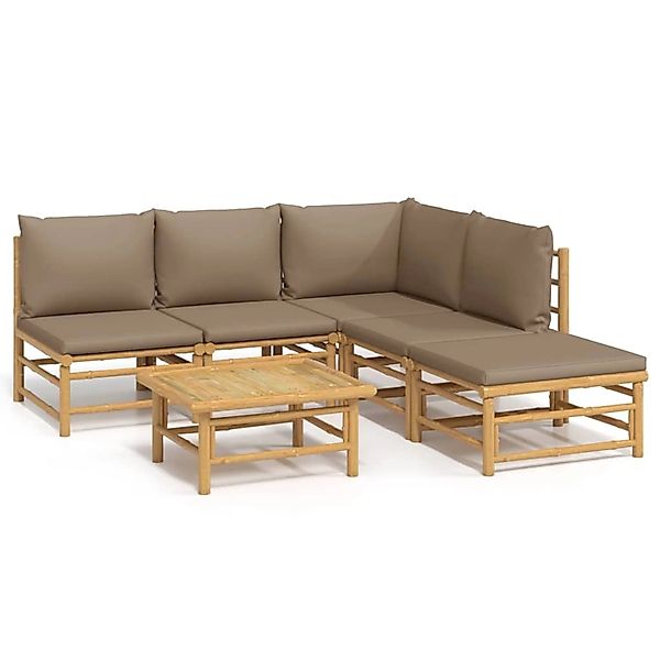vidaXL Gartenlounge-Set 6-tlg. Garten-Lounge-Set mit Kissen günstig online kaufen