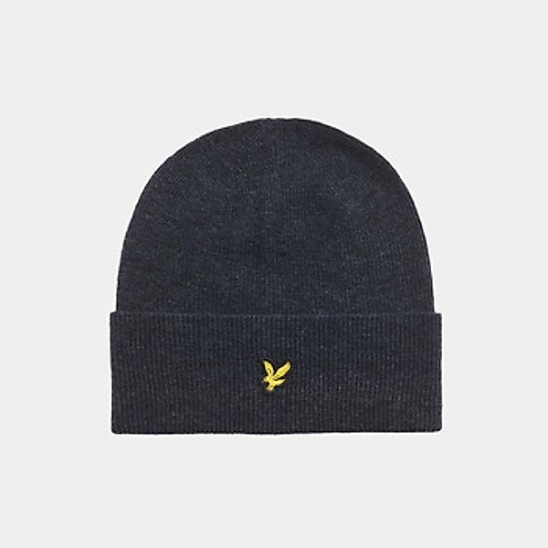 Lyle & Scott  Mütze Lambswool blend ribbed beanie - dark navy marl günstig online kaufen