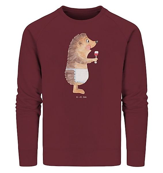 Mr. & Mrs. Panda Longpullover Igel Wein Größe M - Burgundy - Geschenk, Swea günstig online kaufen