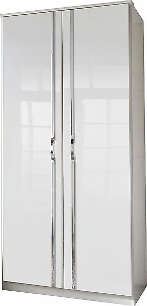 Wimex Eckkleiderschrank "Tromo" mit Hochglanz-Front, verchromte Leisten und günstig online kaufen