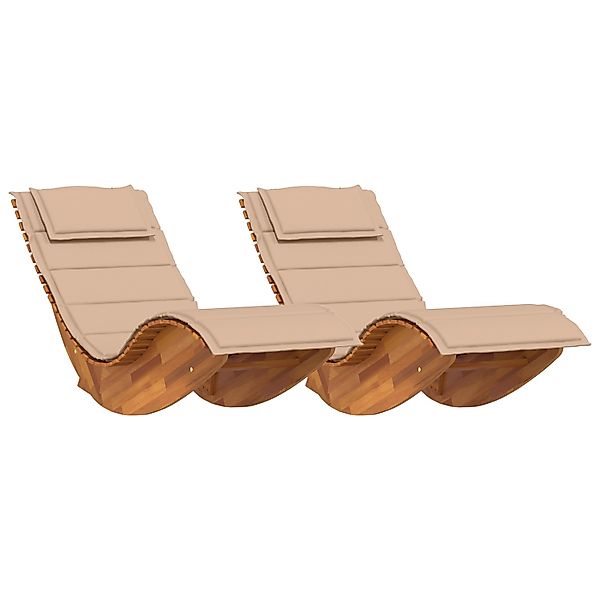 vidaXL Schaukelliegen mit Kissen 2 Stk Massivholz Akazie 3329136 günstig online kaufen