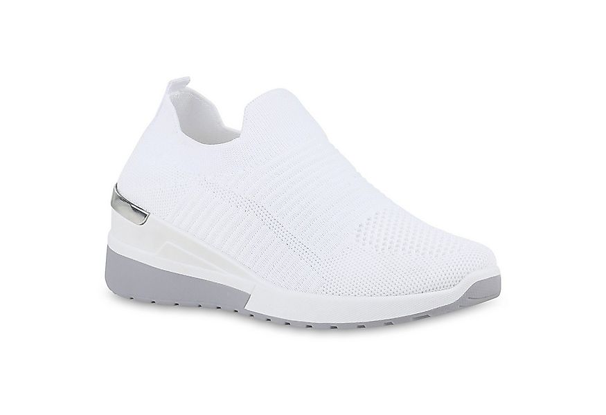 VAN HILL 841644 Laufschuh Damen Slip Ons Sportschuhe Sportliche Strick Prof günstig online kaufen