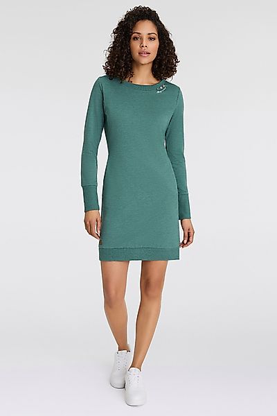 Ragwear Sweatkleid "MENITA O" Eingrifftaschen mit veganer 3 Knopf-Applikati günstig online kaufen