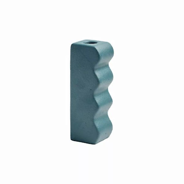 Kerzenleuchter Edge keramik grün / 5 x 4.5 x H 15 cm - Steinzeug - & klever günstig online kaufen