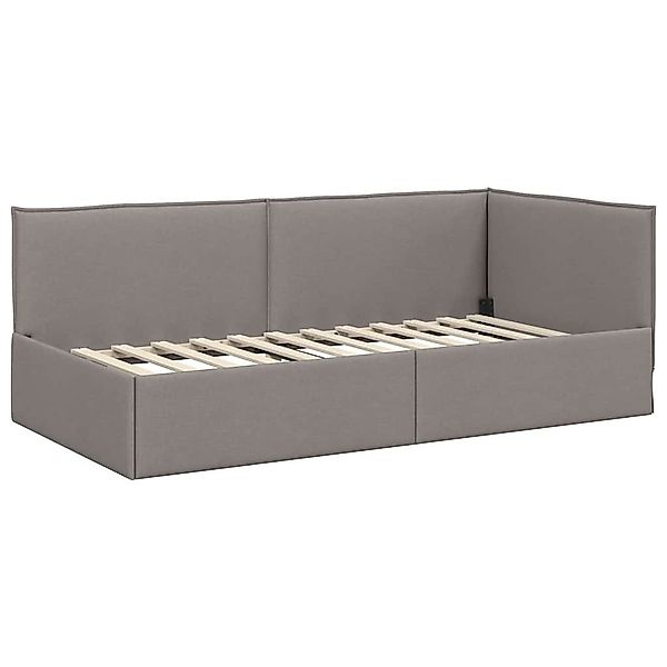 vidaXL Bett Eckbettgestell mit Kopfteil Taupe günstig online kaufen