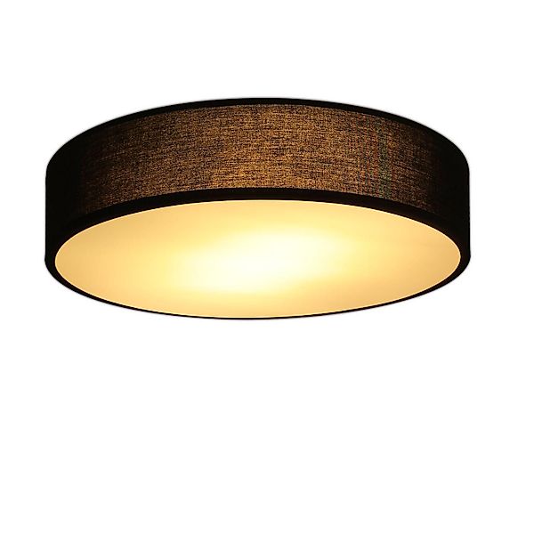 Nettlife Deckenleuchte Schwarz Stoffschirm Rund 30/38CM günstig online kaufen
