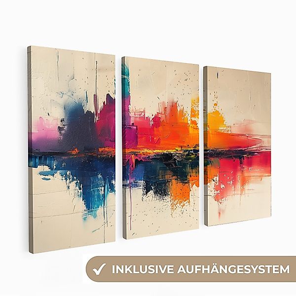 MuchoWow Leinwandbild Farbenfroh - Abstrakt - günstig online kaufen