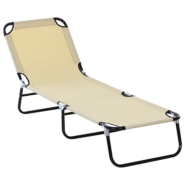 Outsunny Gartenliege Sonnenliege, Balkonliege zusammenklappbar, Campinglieg günstig online kaufen