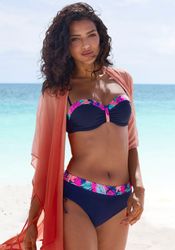 LASCANA Bügel-Bandeau-Bikini-Top Exotic, mit bedruckter Blende günstig online kaufen