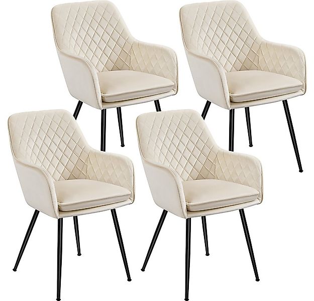 Yaheetech Esszimmerstuhl Küchenstühle (4 St), Stuhl-Set Polsterstühle mit A günstig online kaufen