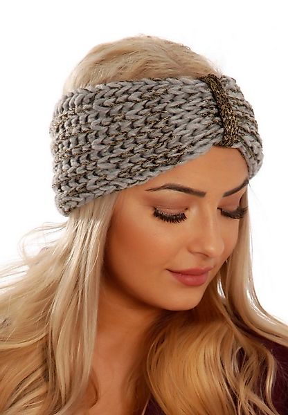 YC Fashion & Style Stirnband Stirnband Strick Haarband mit Effektgarn Ohren günstig online kaufen