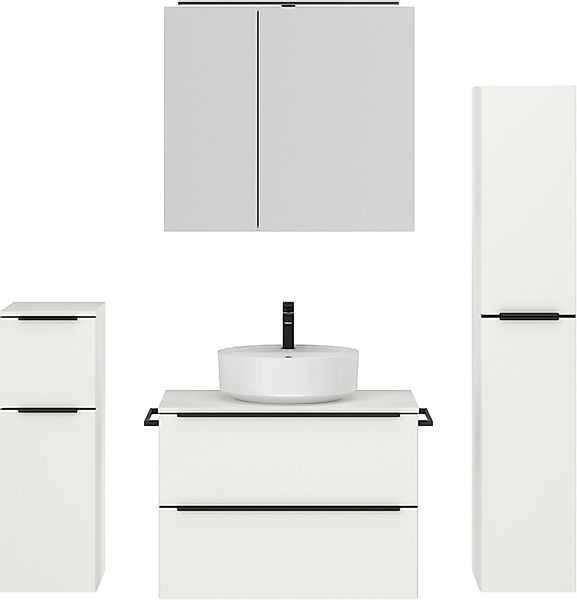 nobilia® Badmöbel-Set »Alvene«, (4 St., vormontiert, mit Soft-Close), inkl. günstig online kaufen