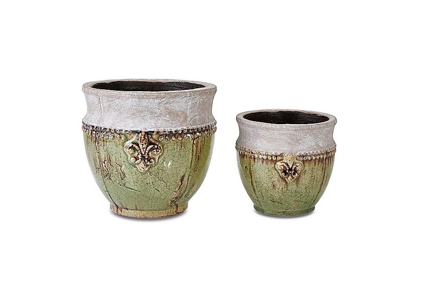 Mirabeau Übertopf Übertopf 2er Set Montcony antikgrün/grau günstig online kaufen