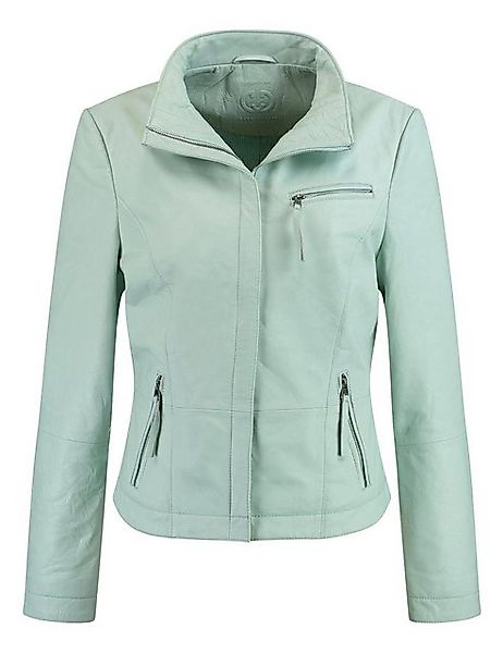 GERRY WEBER Lederjacke • light green • Figurbetont geschnitten günstig online kaufen