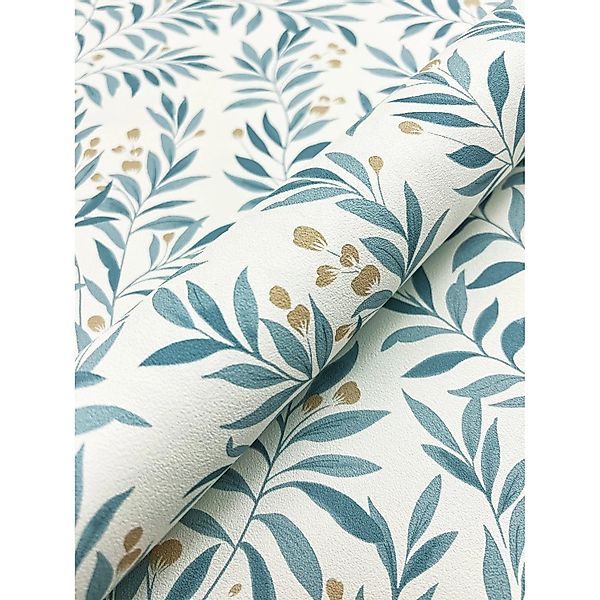 Newroom Vliestapete Dinah Blue Blätter Modern günstig online kaufen