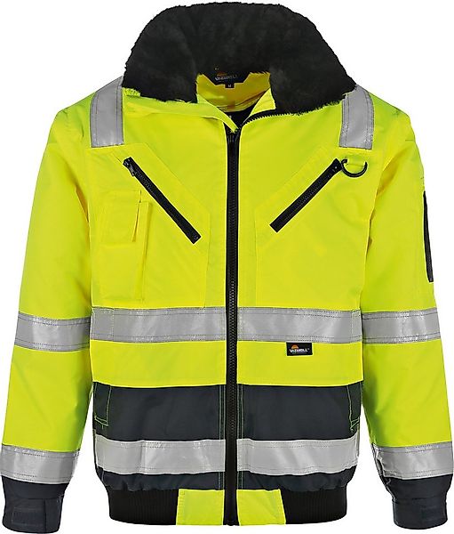 vizwell Pilotenjacke Warnschutz Pilotenjacke Arbeitsjacke Winterjacke Funkt günstig online kaufen