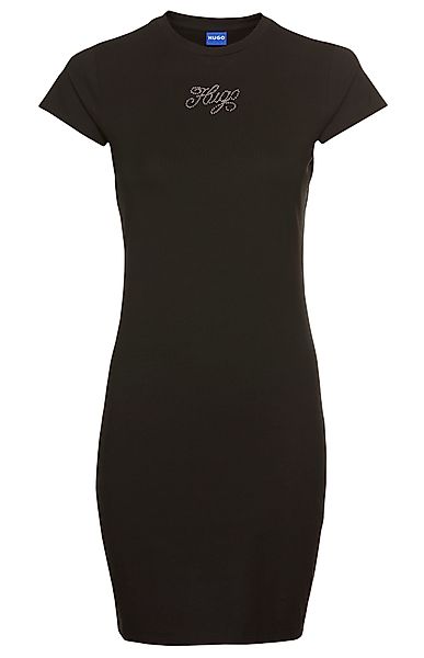 HUGO Blue Jerseykleid Nalix mit Straß-Logoschriftzug, günstig online kaufen