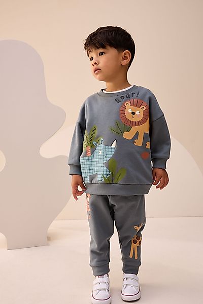 Next Sweatanzug Sweatshirt mit Print und günstig online kaufen