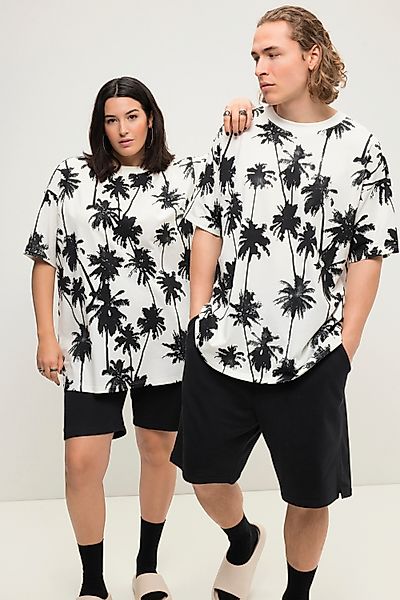 Studio Untold T-Shirt Oversize-Shirt Palmenprint Rundhals günstig online kaufen