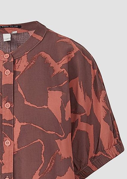 QS Kurzarmbluse Durchgeknöpfte Viskosebluse günstig online kaufen