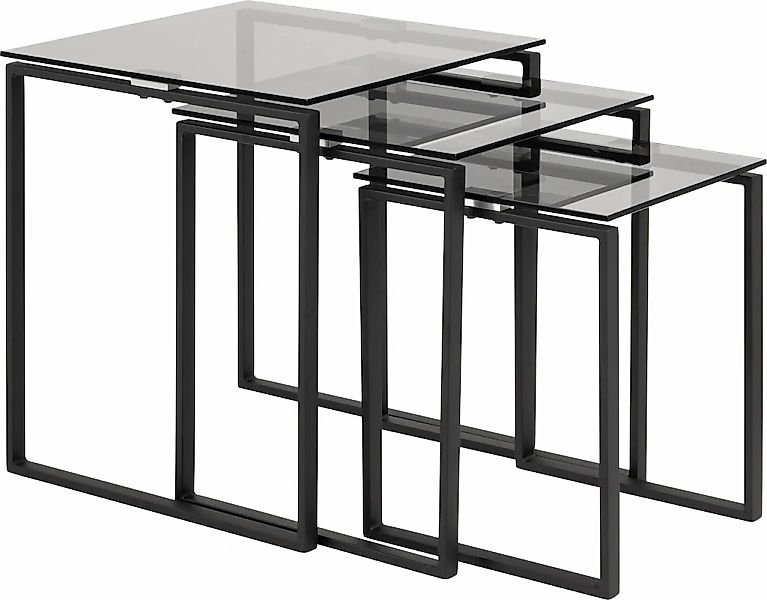 ACTONA GROUP Satztisch "Karolina" 3 Stk. tlg. mit einer Rauchglasplatten un günstig online kaufen