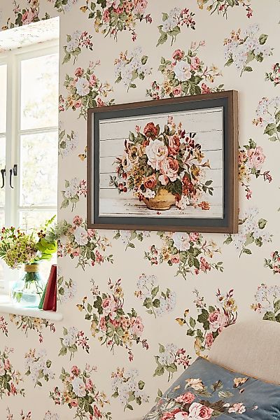 LAURA ASHLEY Bild mit Rahmen "Rosemore" Blumen  Romantisch 1 Stk. tlg. Bild günstig online kaufen