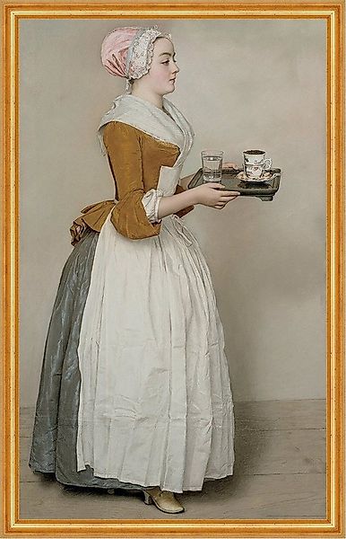 BillerAntik Kunstdruck Das Schokoladenmädchen Jean-Etienne Liotard Original günstig online kaufen